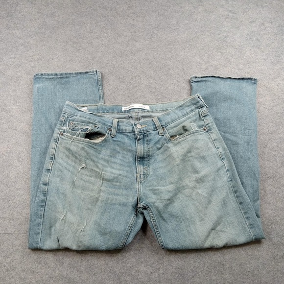 Signature by Levi Strauss & Co. Other - Levi S61 Jeans Men 33x30 Signature‎ Strauss Work Blue Relax Straight Distressed